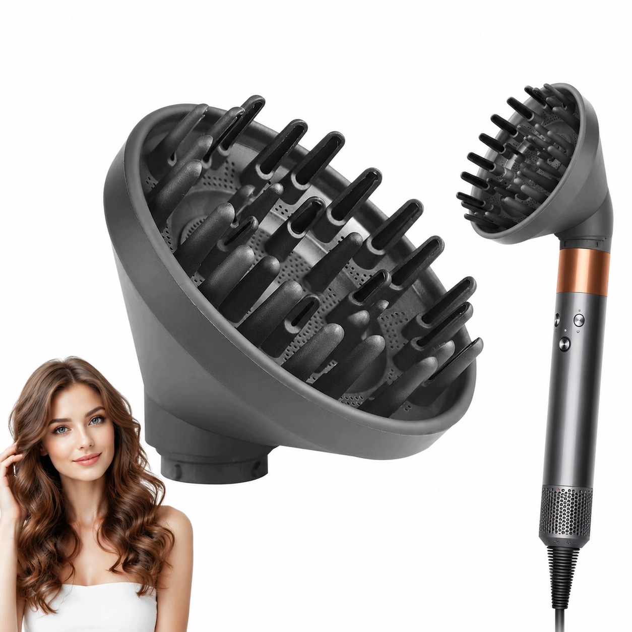 Szary Dyfuzor Do Dyson Airwrap Styler HS01 HS03 HS05