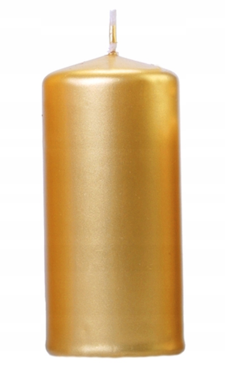 

Świeca Pieńkowa Złota 12x6CM Wesele Komunia 1szt