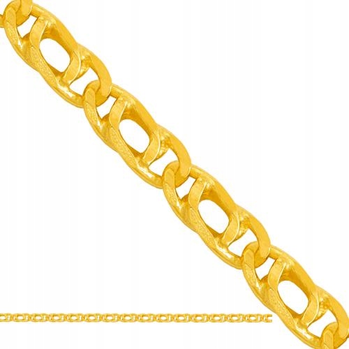 Řetízek ze zlata 585, perlová vazba, moderní, efektní pro ni r45