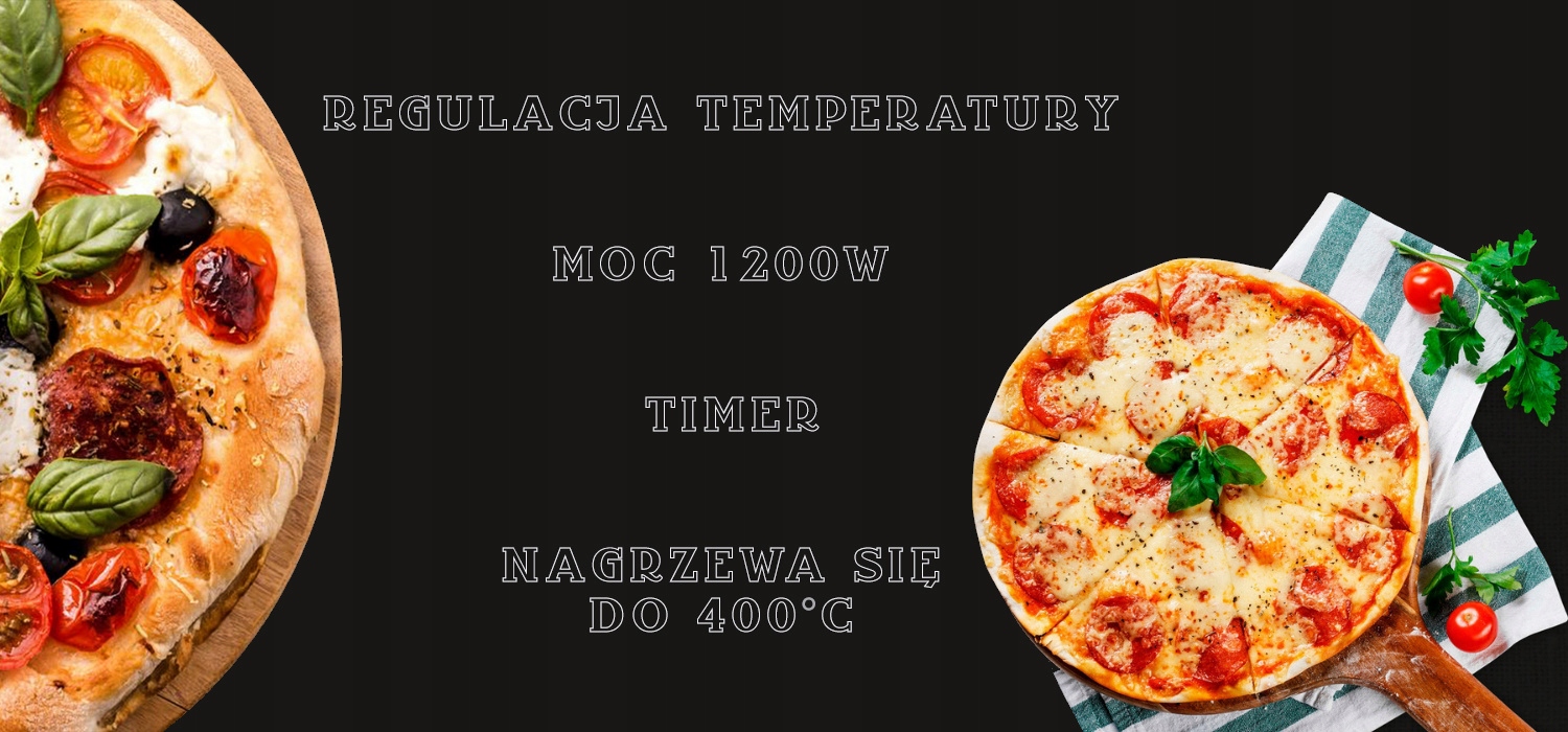 Piec KAMIENNY do pizzy 400°C 1200W Model HD18200