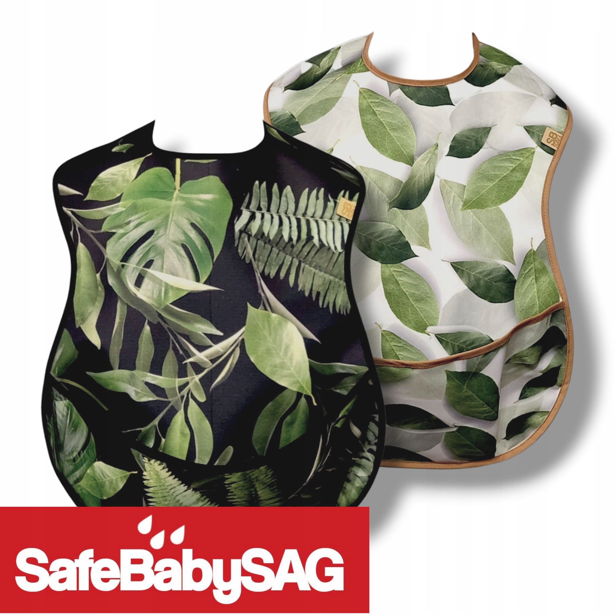 Zestaw śliniaków dla dorosłych nieprzemakalne kieszonka wiązane lekkie