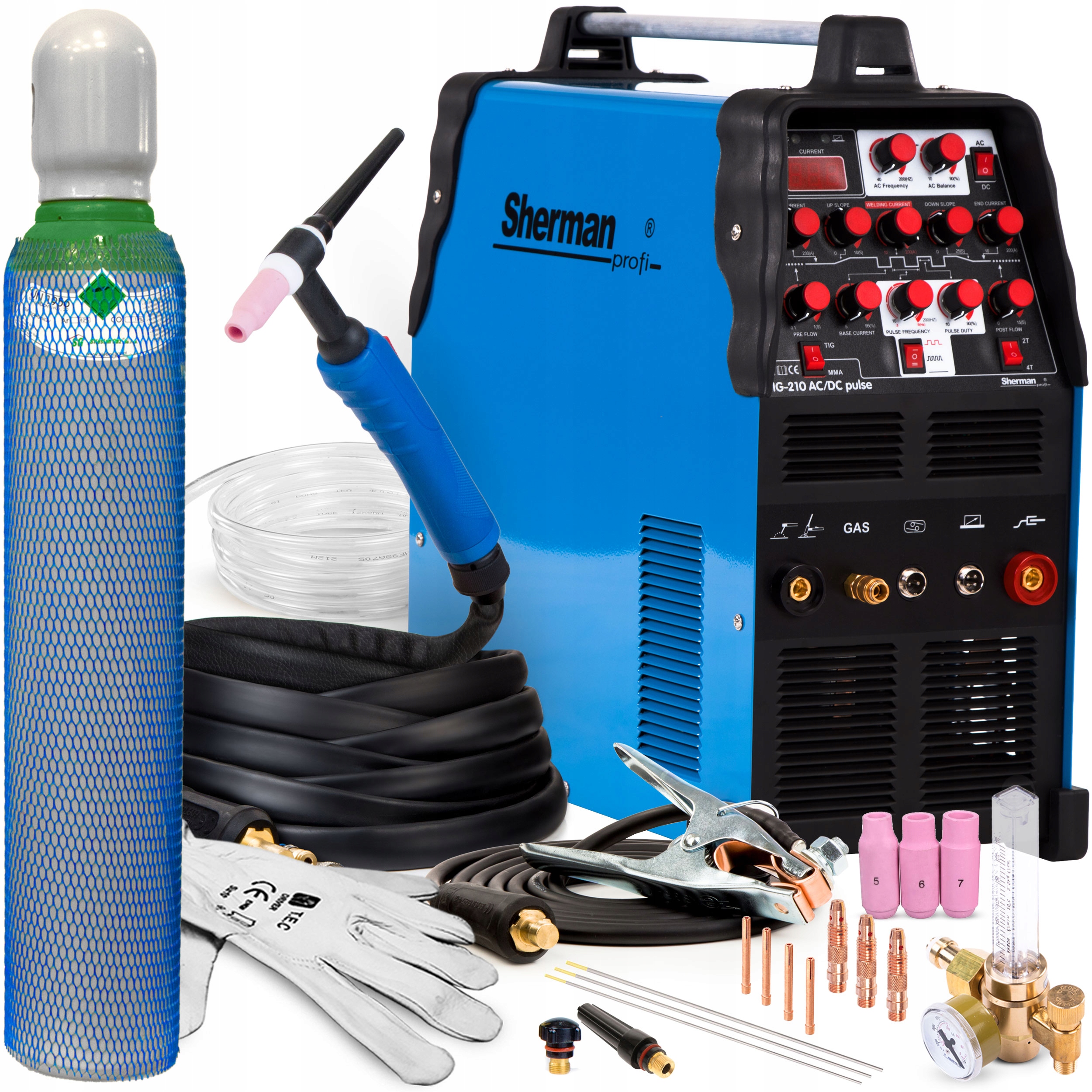 СВАРОЧНЫЙ АППАРАТ SHERMAN TIG 210 AC DC PULS IGBT KIT
