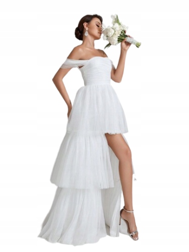 Svatební Šaty S Odhalenými Rameny, Bílé, 40 LV