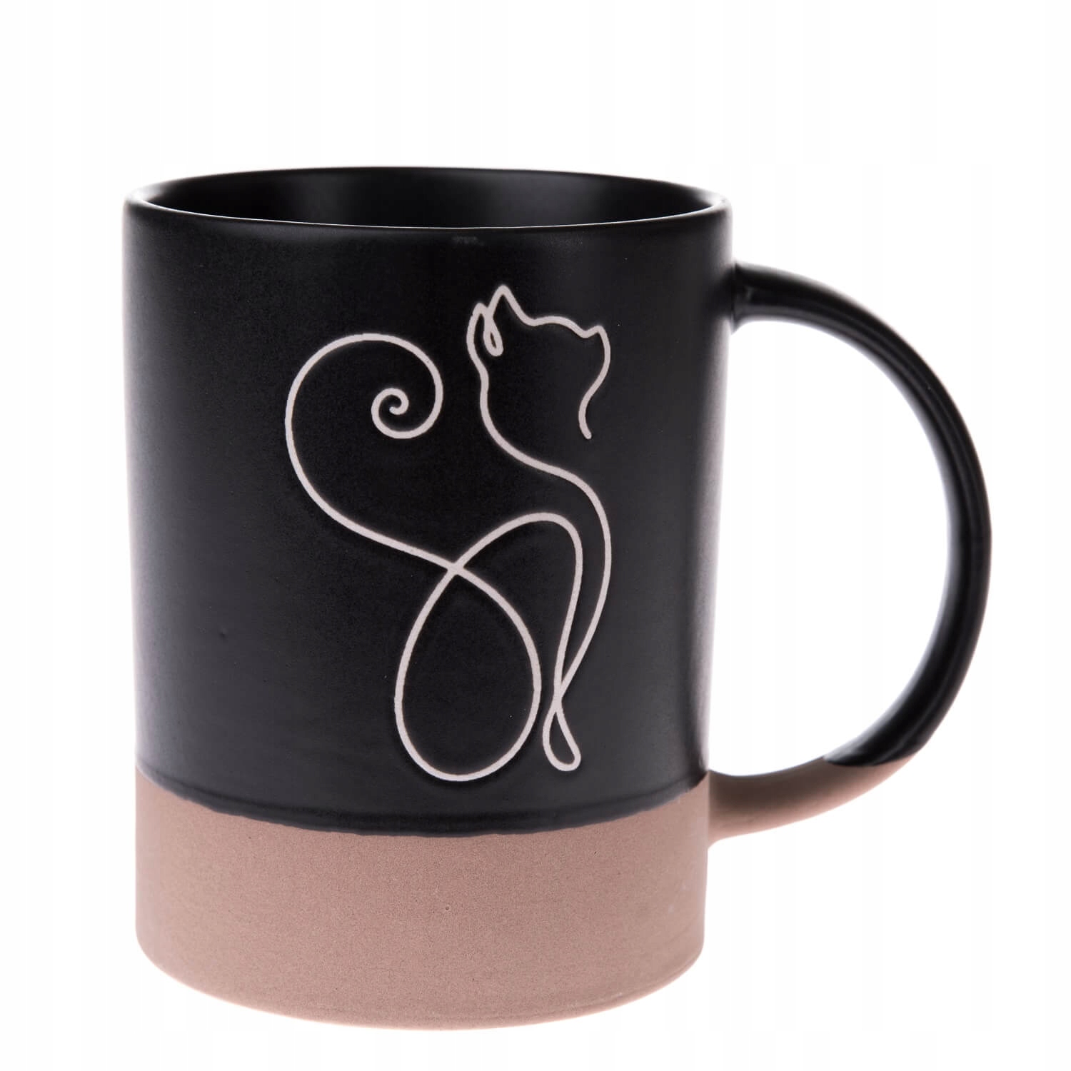

Kubek ceramiczny czarny kubek z kotem duży 400 ml