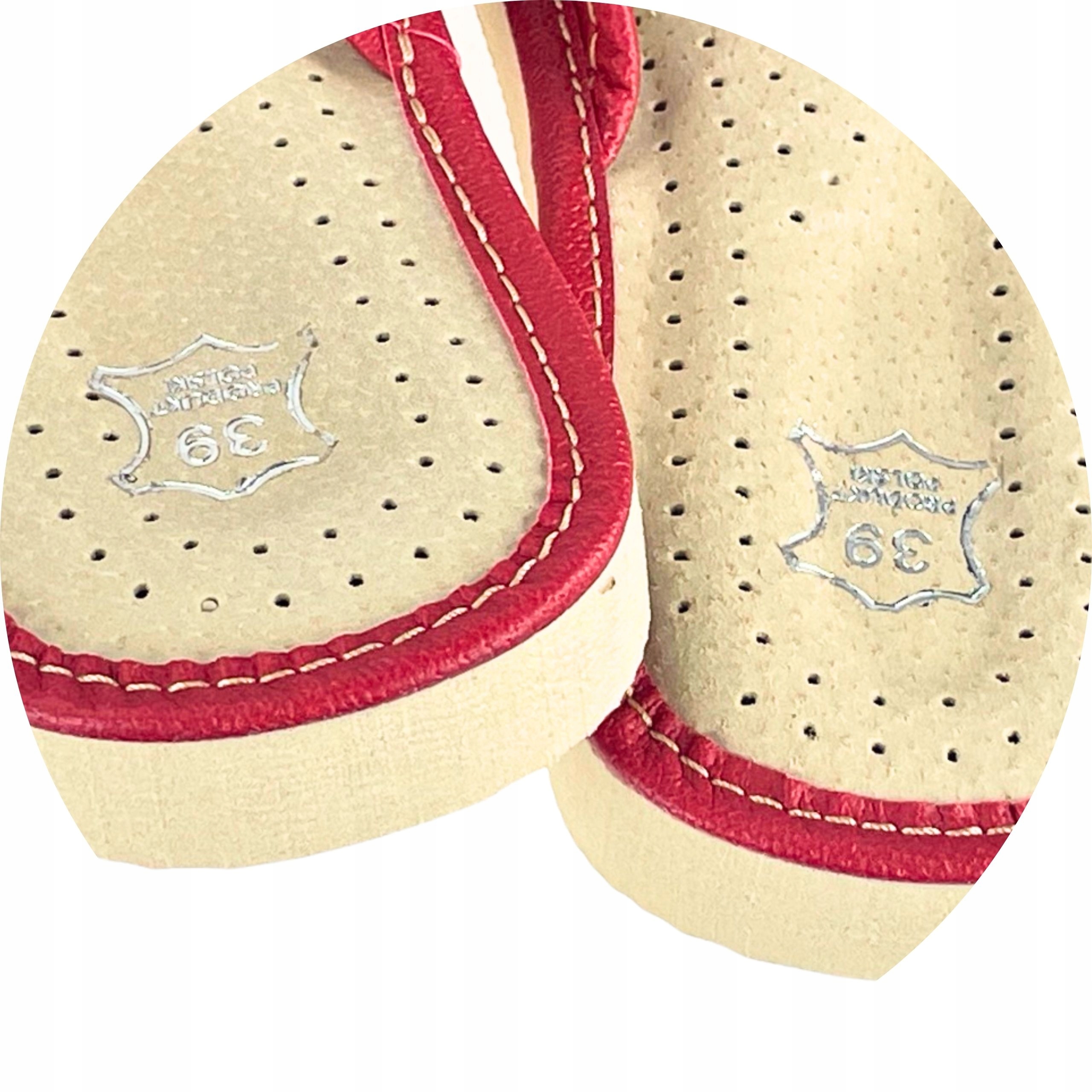 Pantofle Damskie ze Skóry Naturalnej Domowe Kapcie Skórzane Damskie Laczki Kod producenta 374