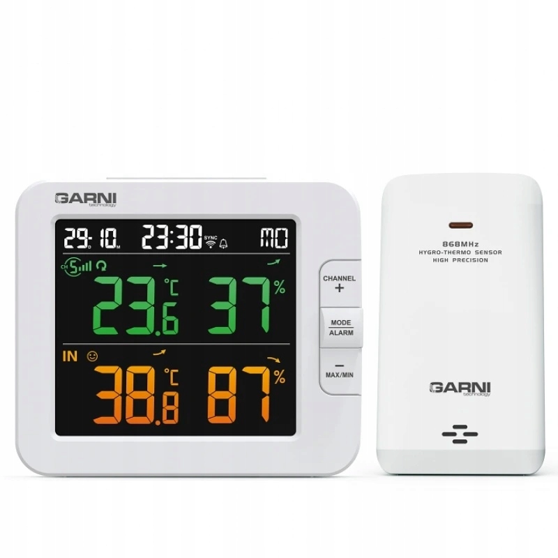 Chytrý teploměr s vlhkoměrem Garni 419T