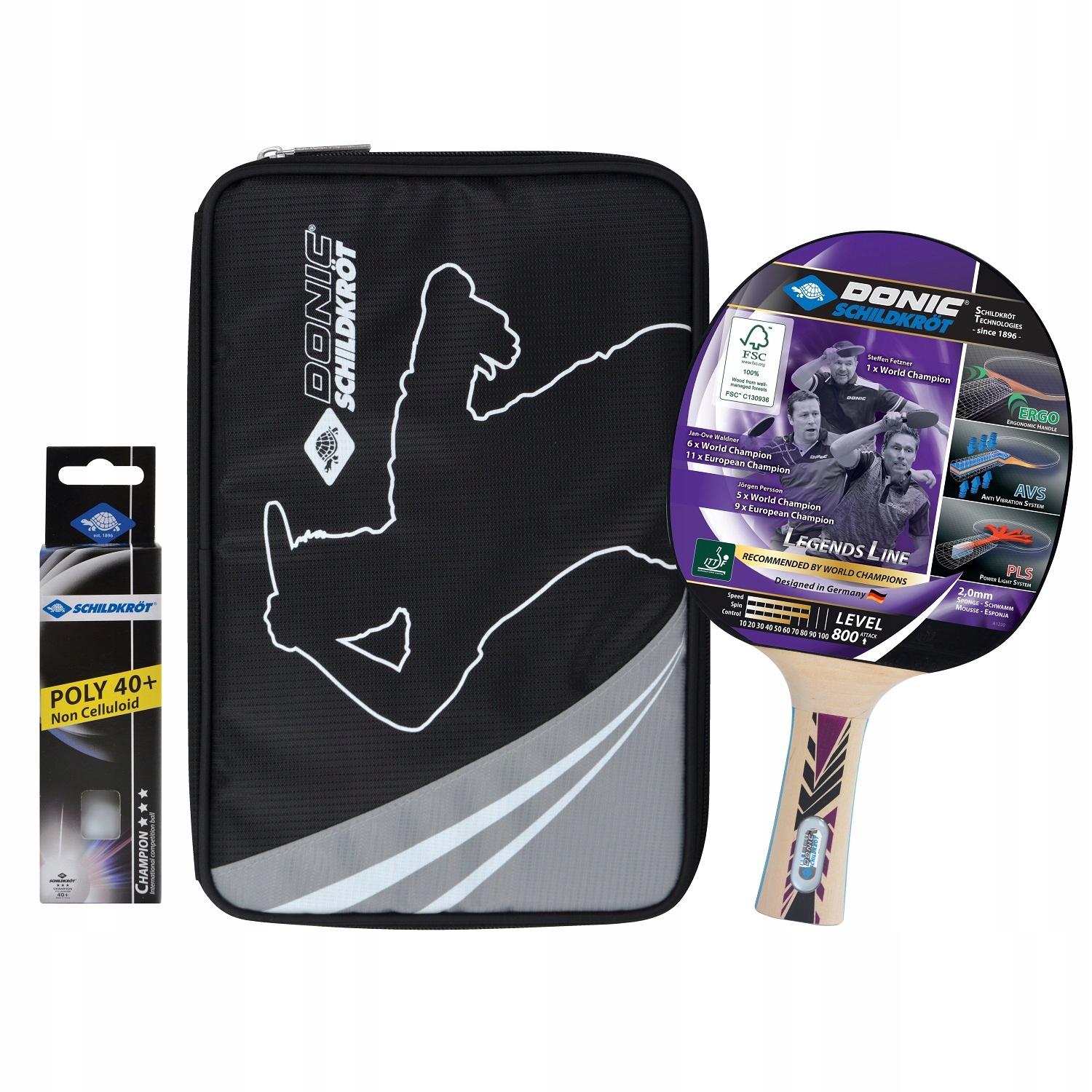 Rakietka Paletka do Tenisa Stołowego Ping Ponga Donic Legends 800 Zestaw