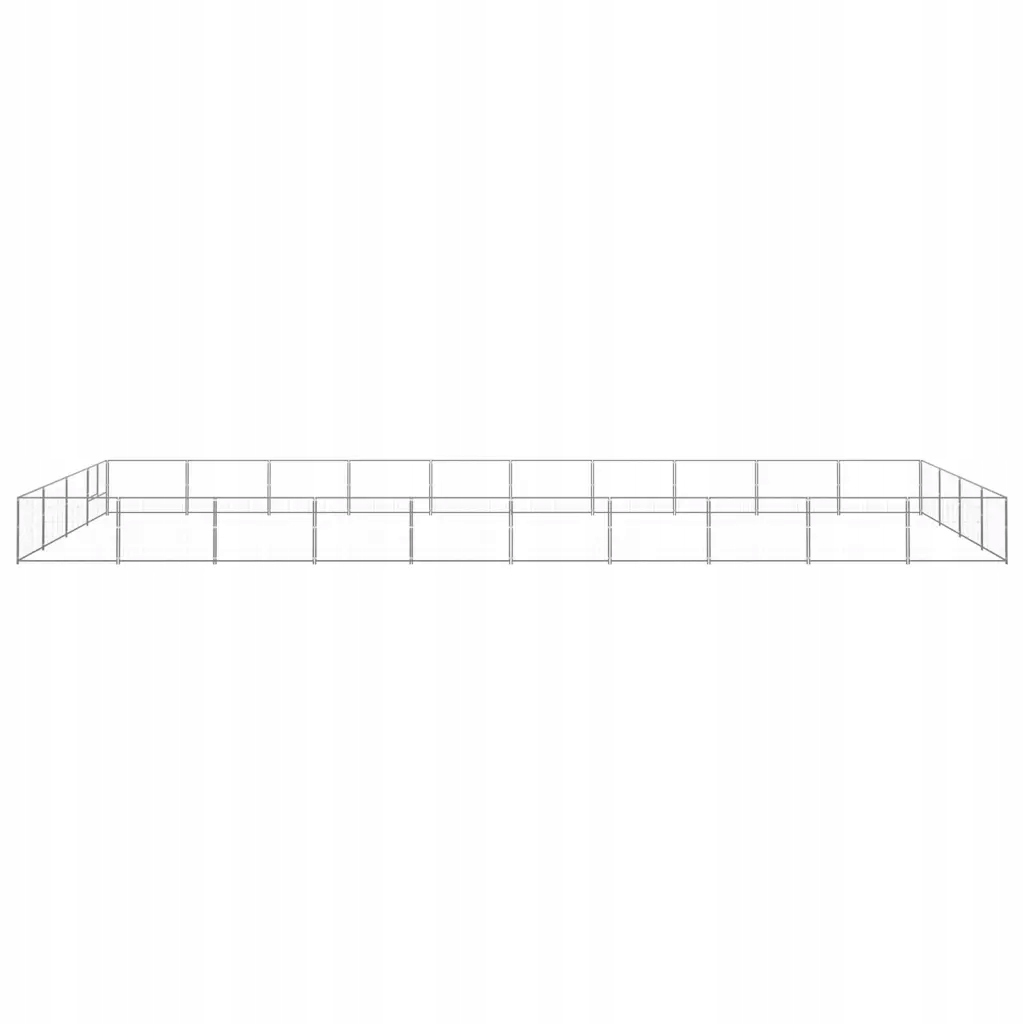Kotec pro psa, stříbrná, 40 m², ocelová