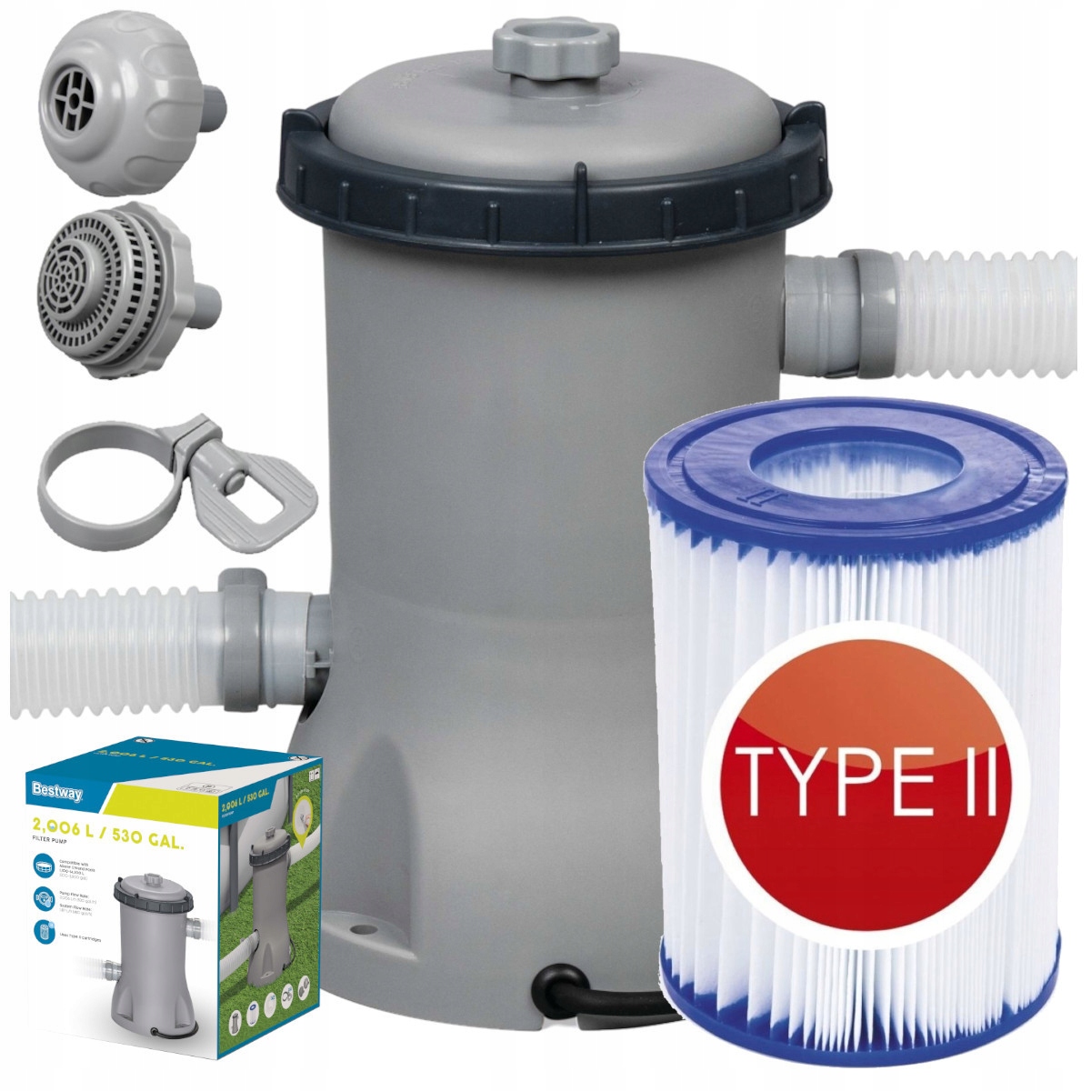 Bazénové Čerpadlo 2006 l/h filtr Typ II Bestway 58383