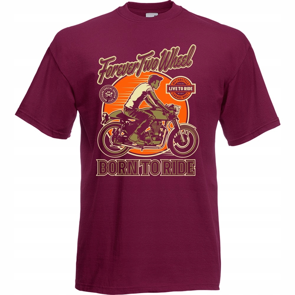 

Koszulka motocykl motor motocyklista S burgund