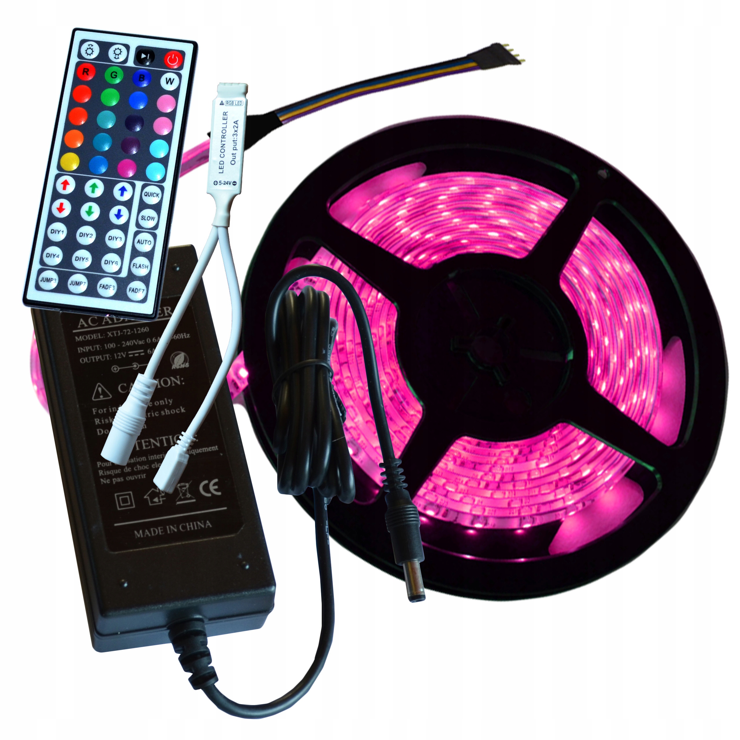 

Zestaw Taśma Led 5050 Rgb 180 Led 6M Biały