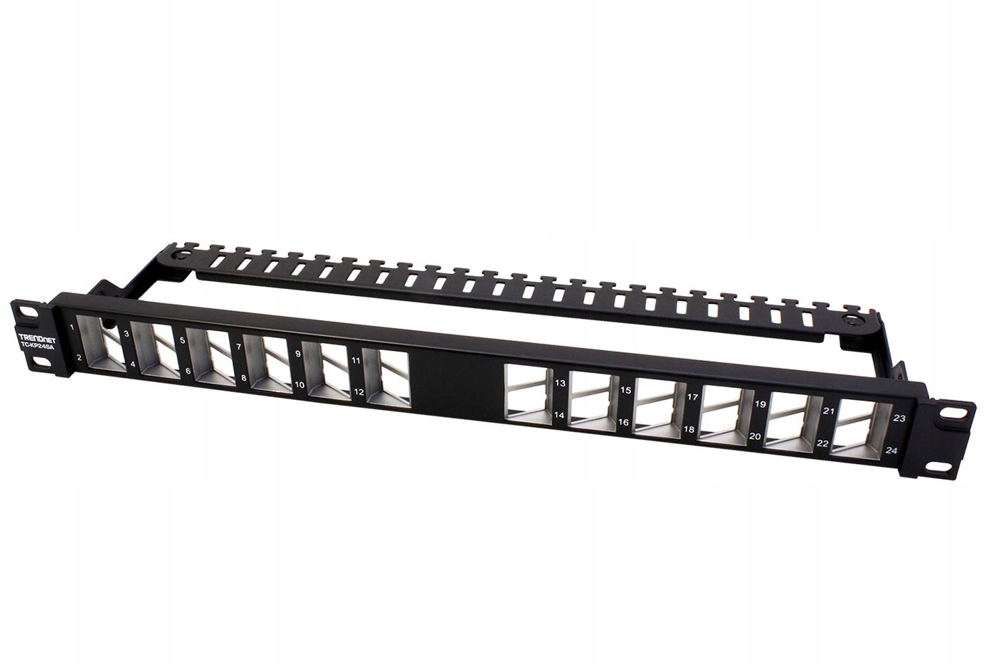Trendnet Patchpanel pro keystone 19", Stp, 24 portů, neosazený, černý
