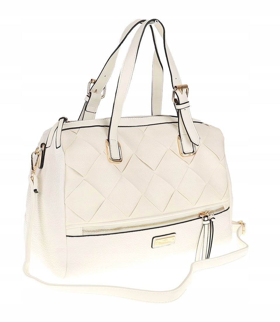 Torebka Damska Włoskiej marki Charro kuferek Listonoszka CH855638 White