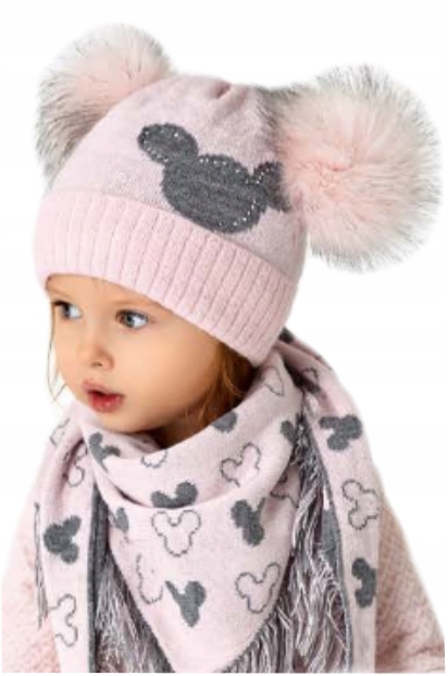 

Czapka i Chusta dla Dziewczynki r.46-50 cm 1-3L