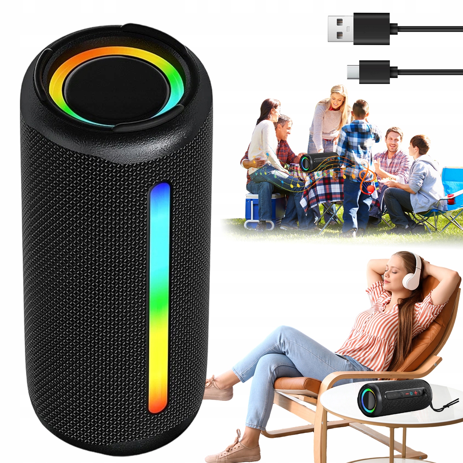 BLUETOOTH5.3 Usb Přenosný Bezdrátový Reproduktor 30 W Usb