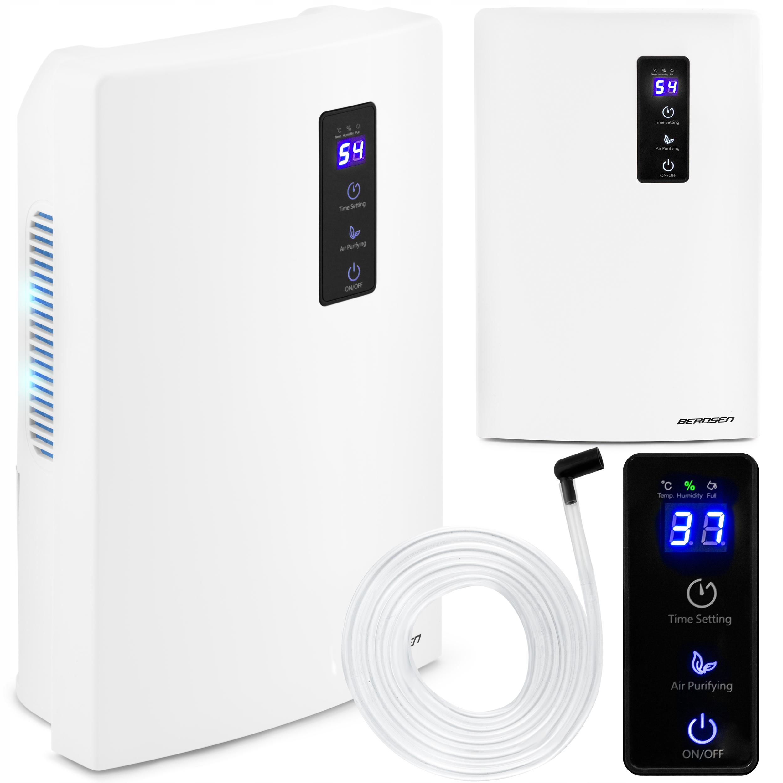 Odvlhčovač Vzduchu Pohlcovač Vlhkosti 2 l Uv lampa Displej Berdsen