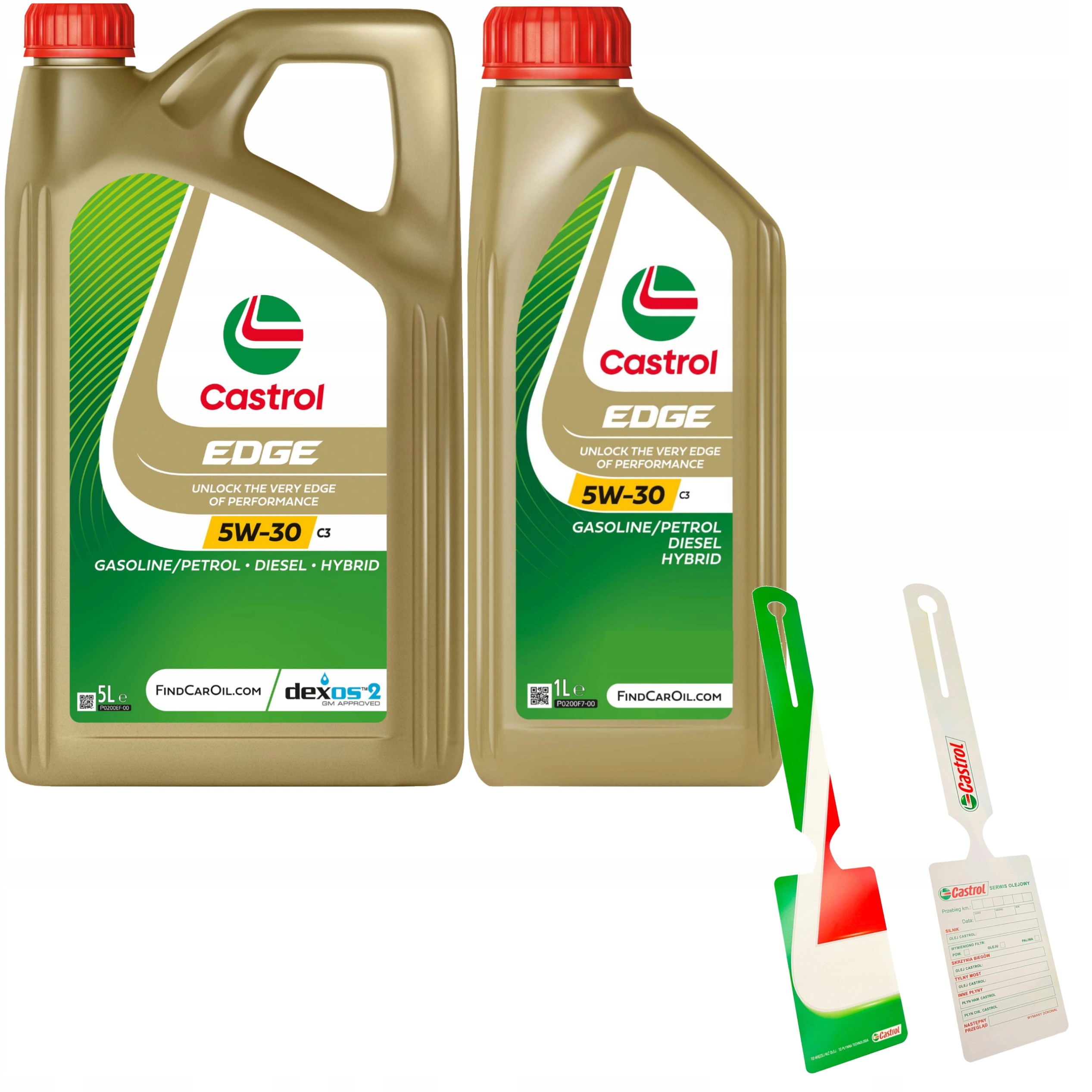 Sada Motorový olej Castrol Edge 5W-30 C3 Pc 5L 1L Zadarmo Prívesok
