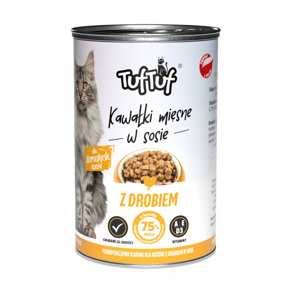 Tuf Tuf mokré krmivo pro kočky, kousky masa, mix chutí, 36x415g