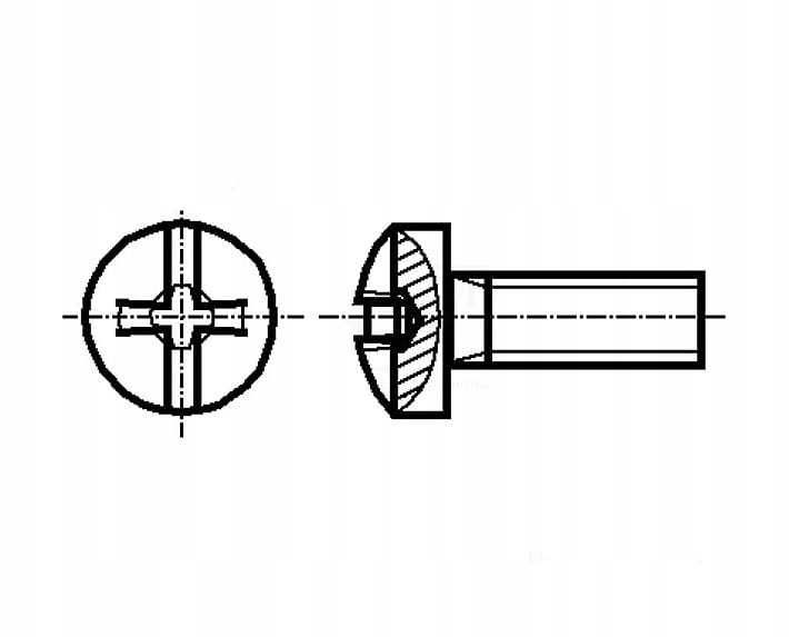 Wkręt do metalu 3x10mm - krzyżak - 100 szt Producent Bossard