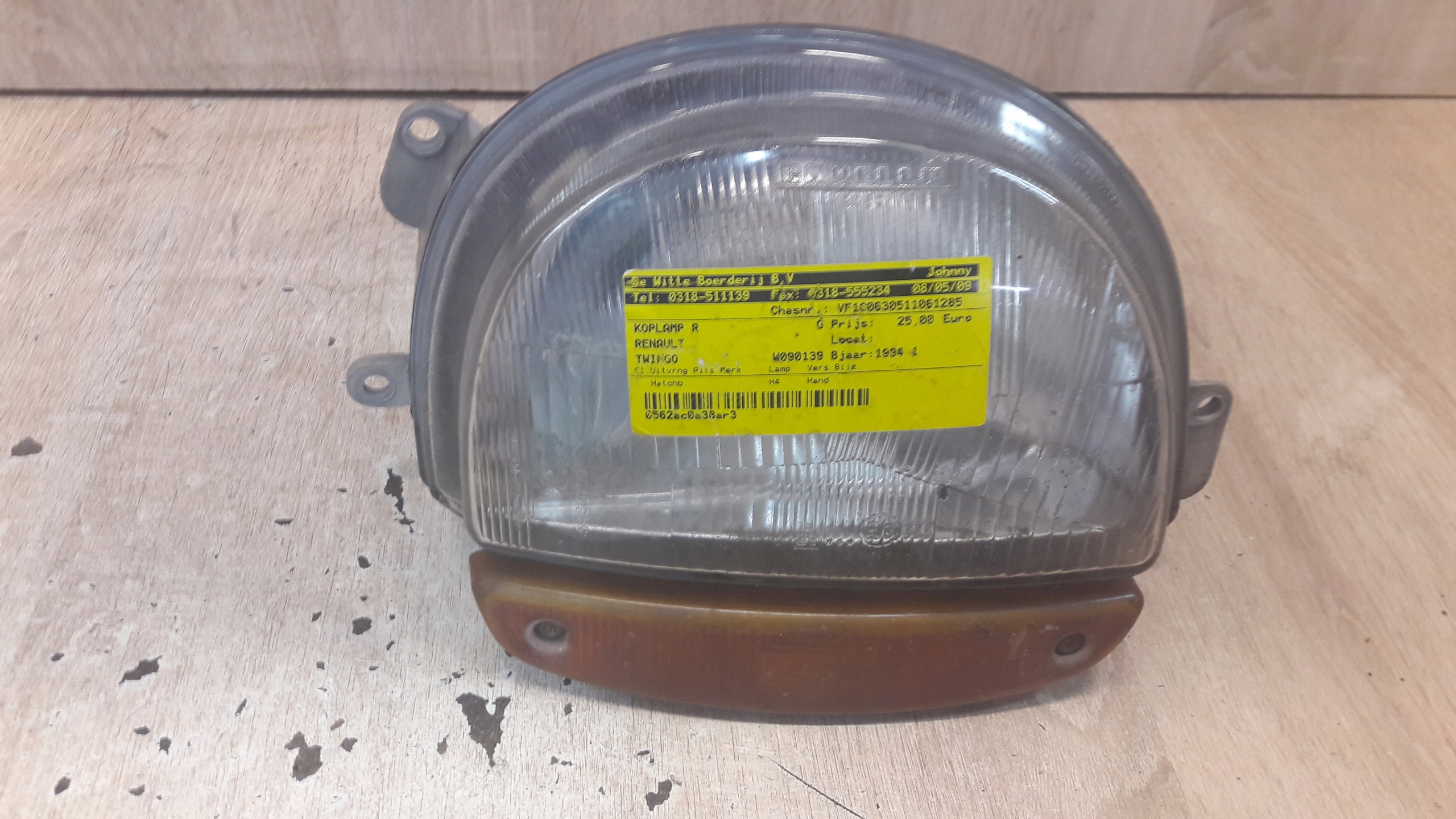 Reflektor right light right Renault Twingo and