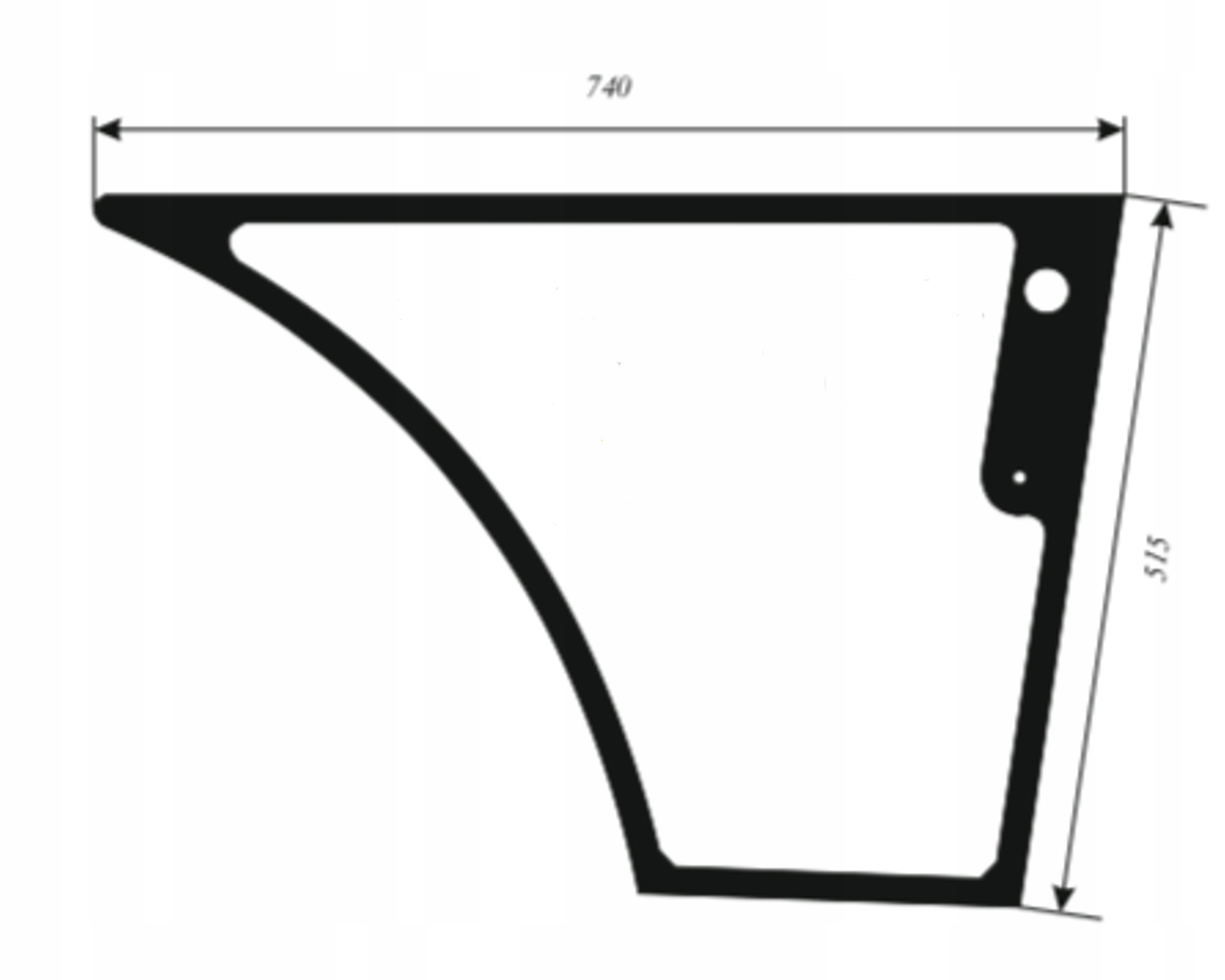 sklo Case dveře spodní pravé 85801625 (3367)