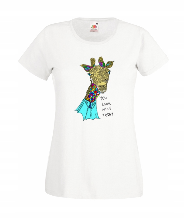 

Xs Koszulka Damska Żyrafa Giraffe Śmieszne Wzory