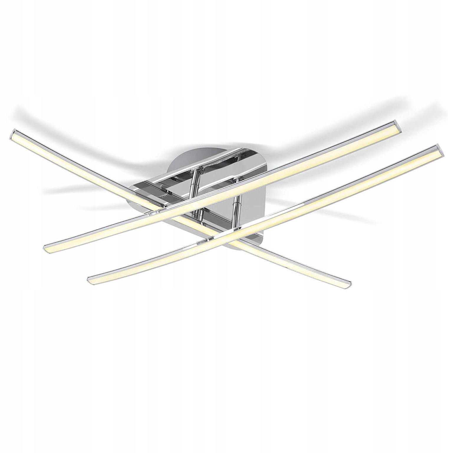 Lampa sufitowa Led chrom 24W 2400lm salon sypialnia 3-punktowa nowoczesna