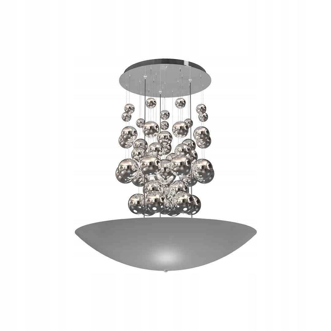 MiLAGRO Závěsná lampa Perla Silver 42W Led lustr Stropní osvětlení