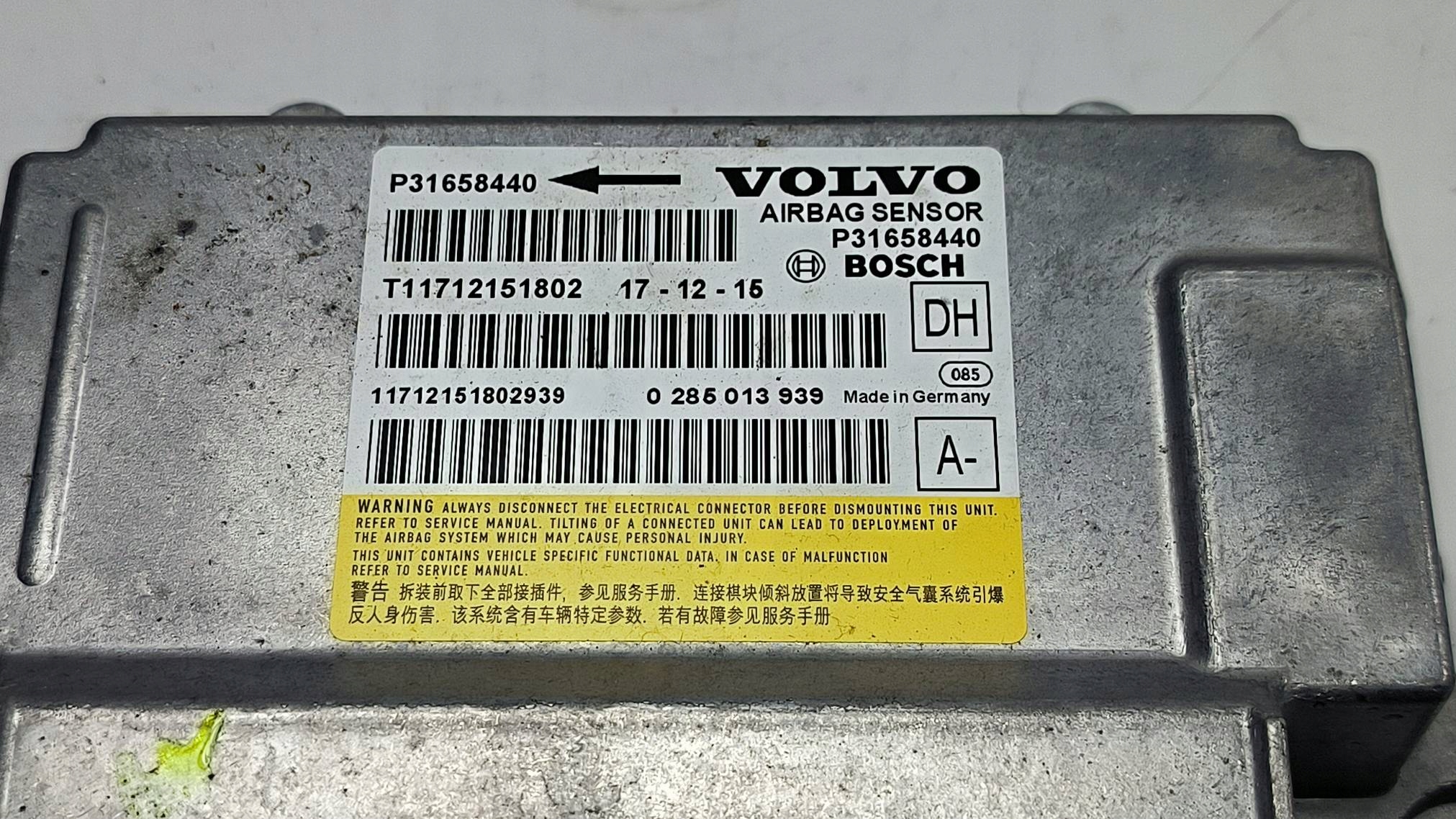 modulo 31658440 airbag VOLVO V60 e LIFT R-design