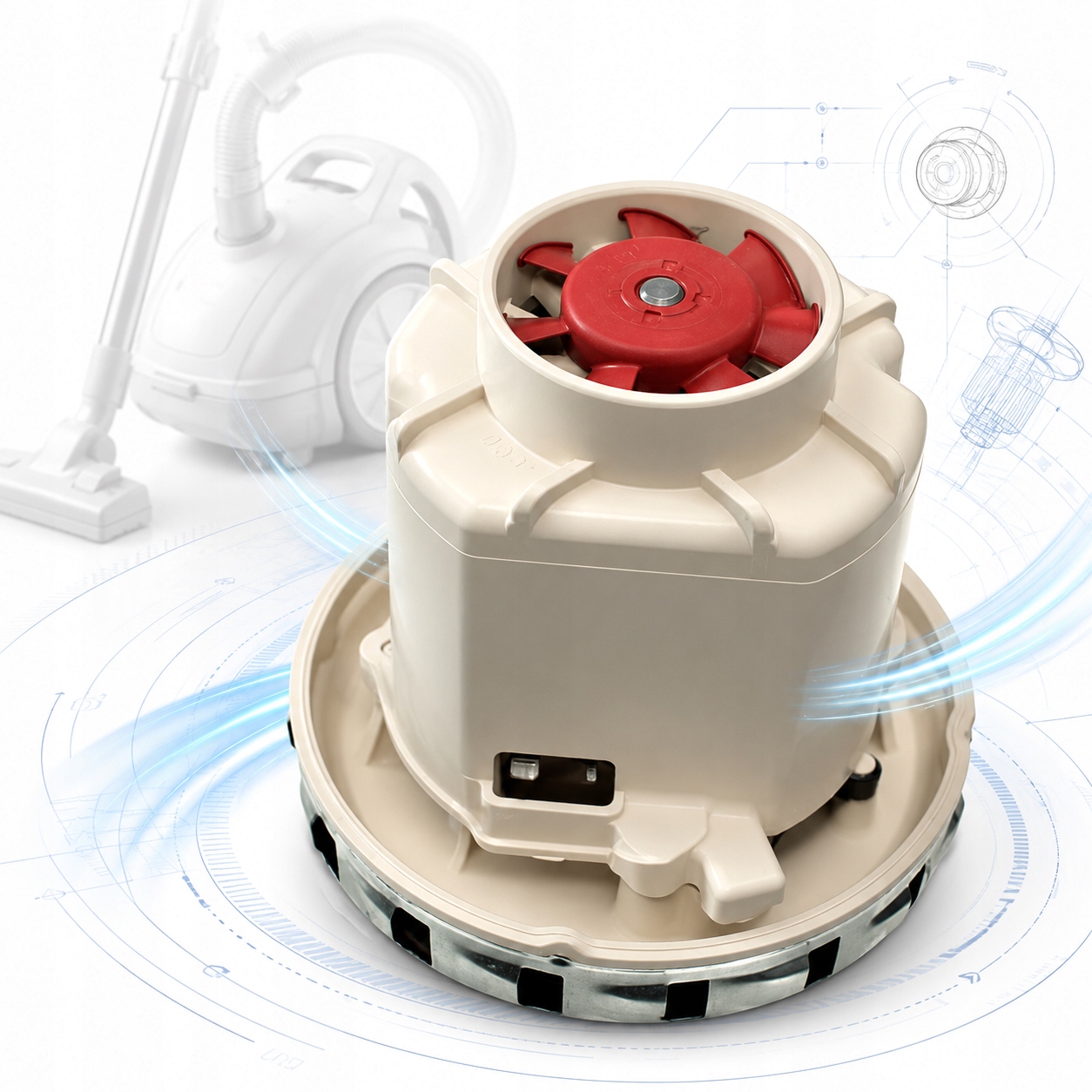 Motor vysavače Domel 1600W 467.3.404-2 Sací agregát Turbína Servis