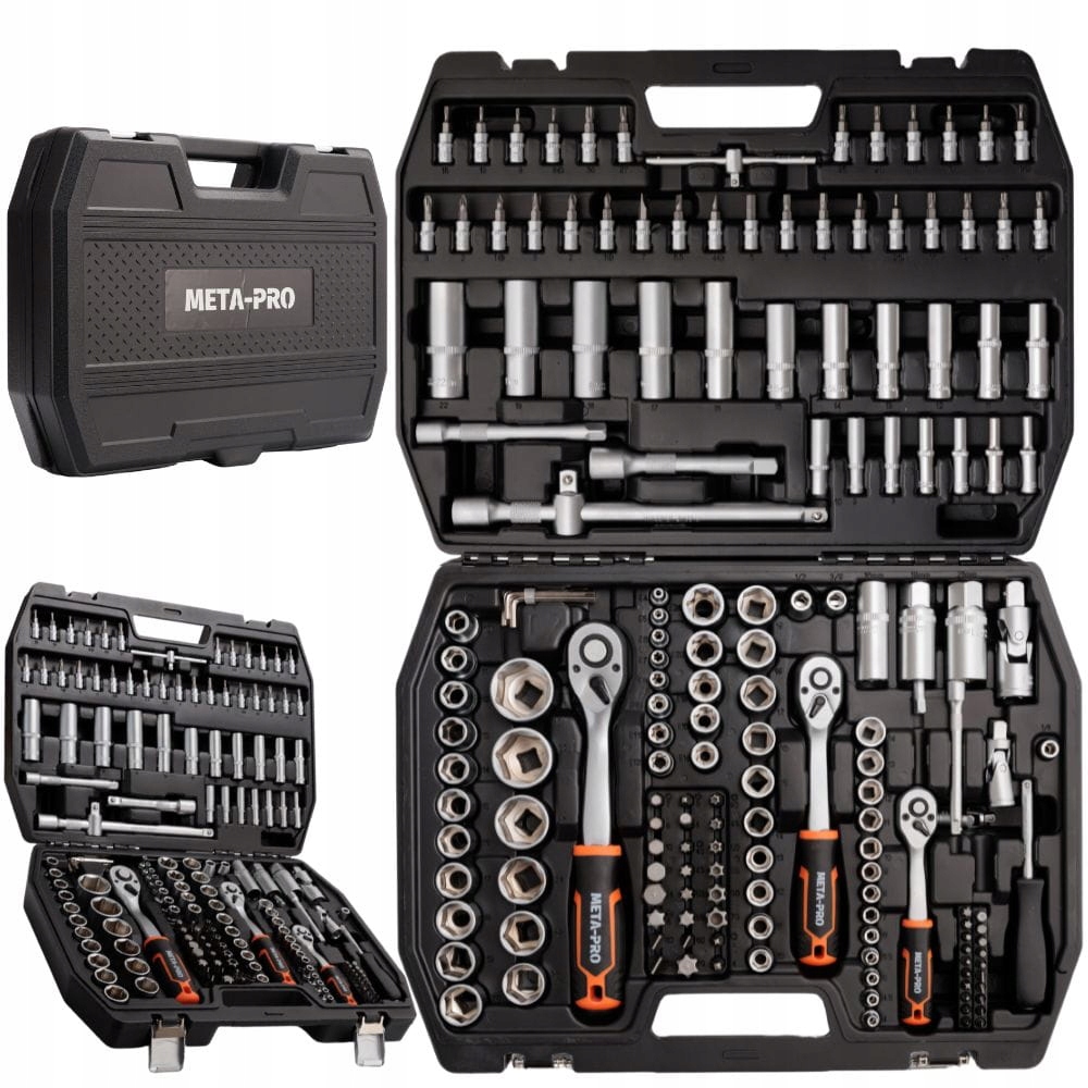 Zestaw Kluczy i Nasadek CRV META-PRO 171 El.