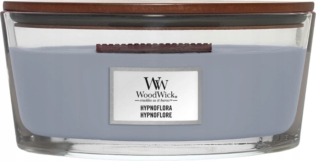 WoodWick vonná svíčka s dřevěným knotem Elipsa Hypnoflora 453,6g