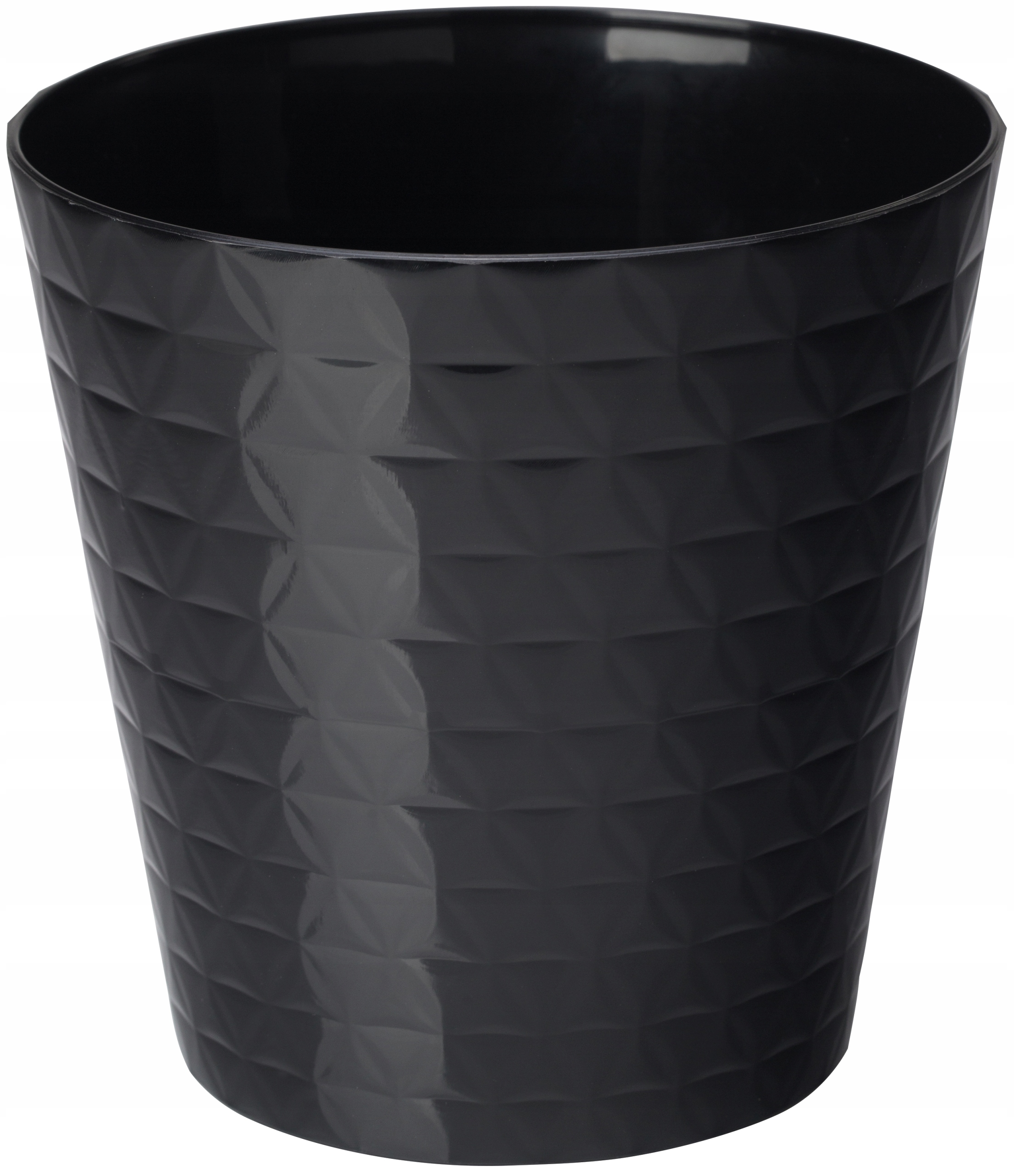 OSŁONKA doniczka DIAMENT śr. 19CM CZARNY POŁYSK Form-plastic