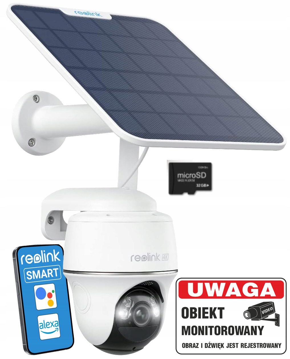 Kamera Gsm Reolink Go Pt Ultra 4K 8MPX Solar Na Kartu Sim +sd 32GB Tabuľa