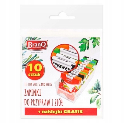

Zapinki do przypraw ziół 10szt naklejki Branq