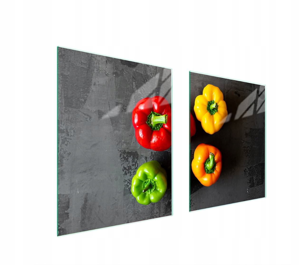 Skleněná ochranná deska na sporák 85x52 Paprika sklo Indukce 7v1