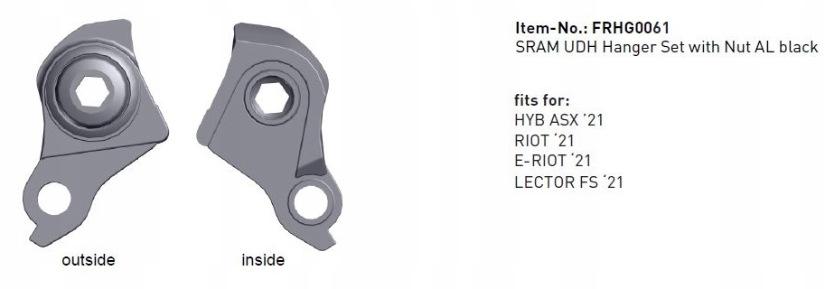Hak przerzutki Sram Udh Lapierre Overvolt Ghost