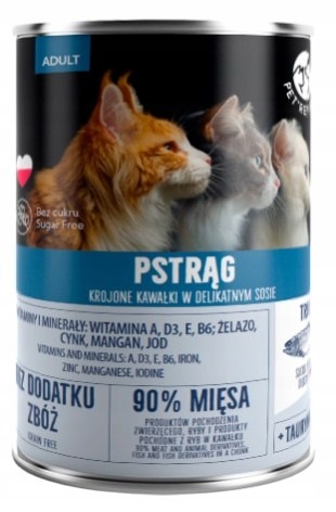 Levně 10X PetRepublic kousky v omáčce s pstruhem 400 g