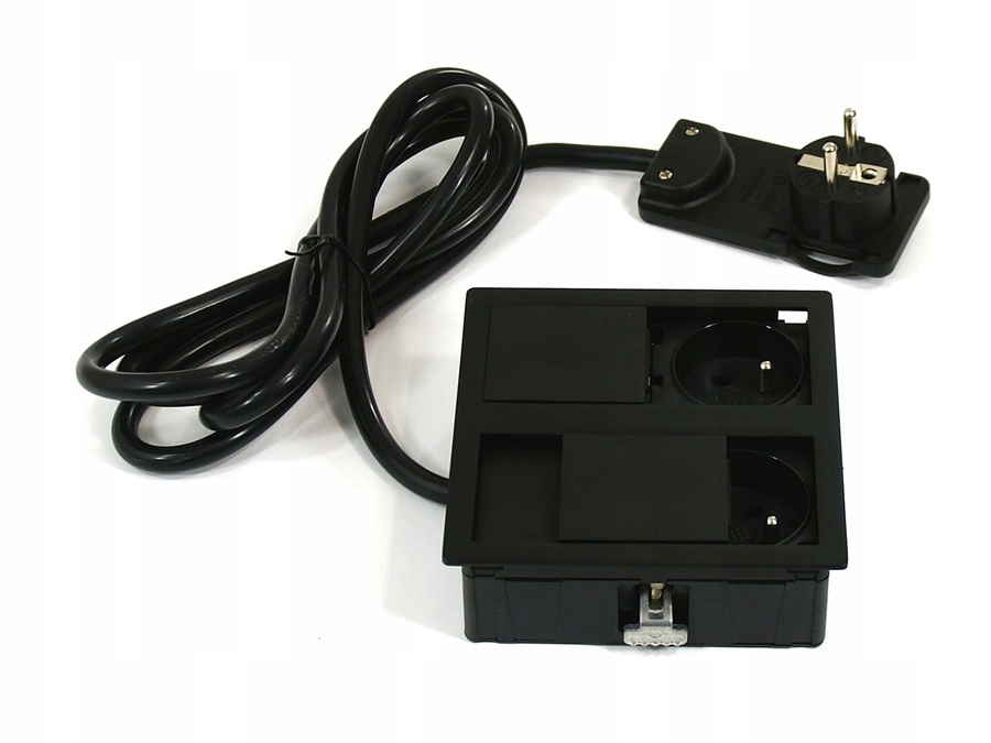 Talianske Zapustené Hniezdo Zasúvateľné Do Dosky Versahit Čierne 2 X 230 V Je Pekné!