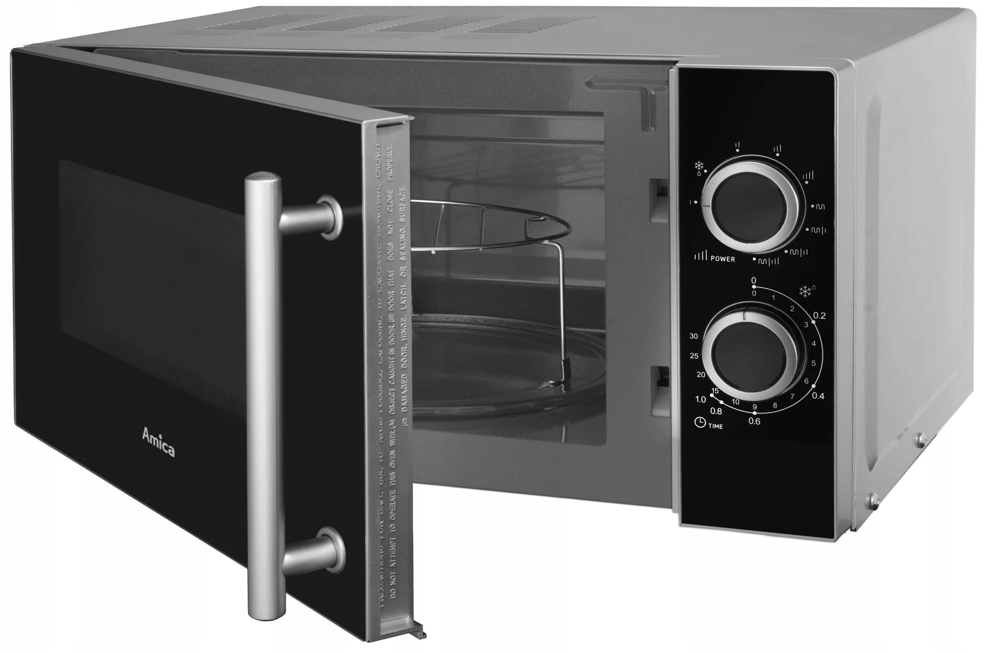 Kuchenka Mikrofalowa Amica AMGF20M1GS Mikrofalówka 20L 700W Grill Mikrofala