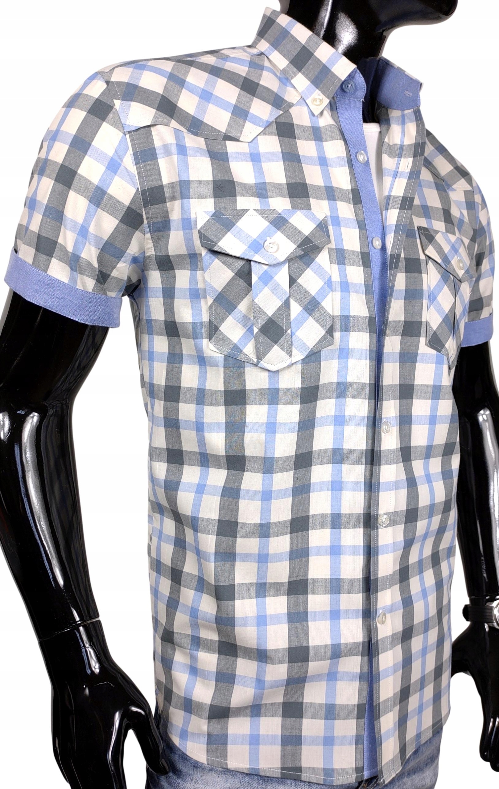 KOSZULA MĘSKA KRÓTKI RĘKAW _ KRATA _ K180 r. XL Rozmiar XL