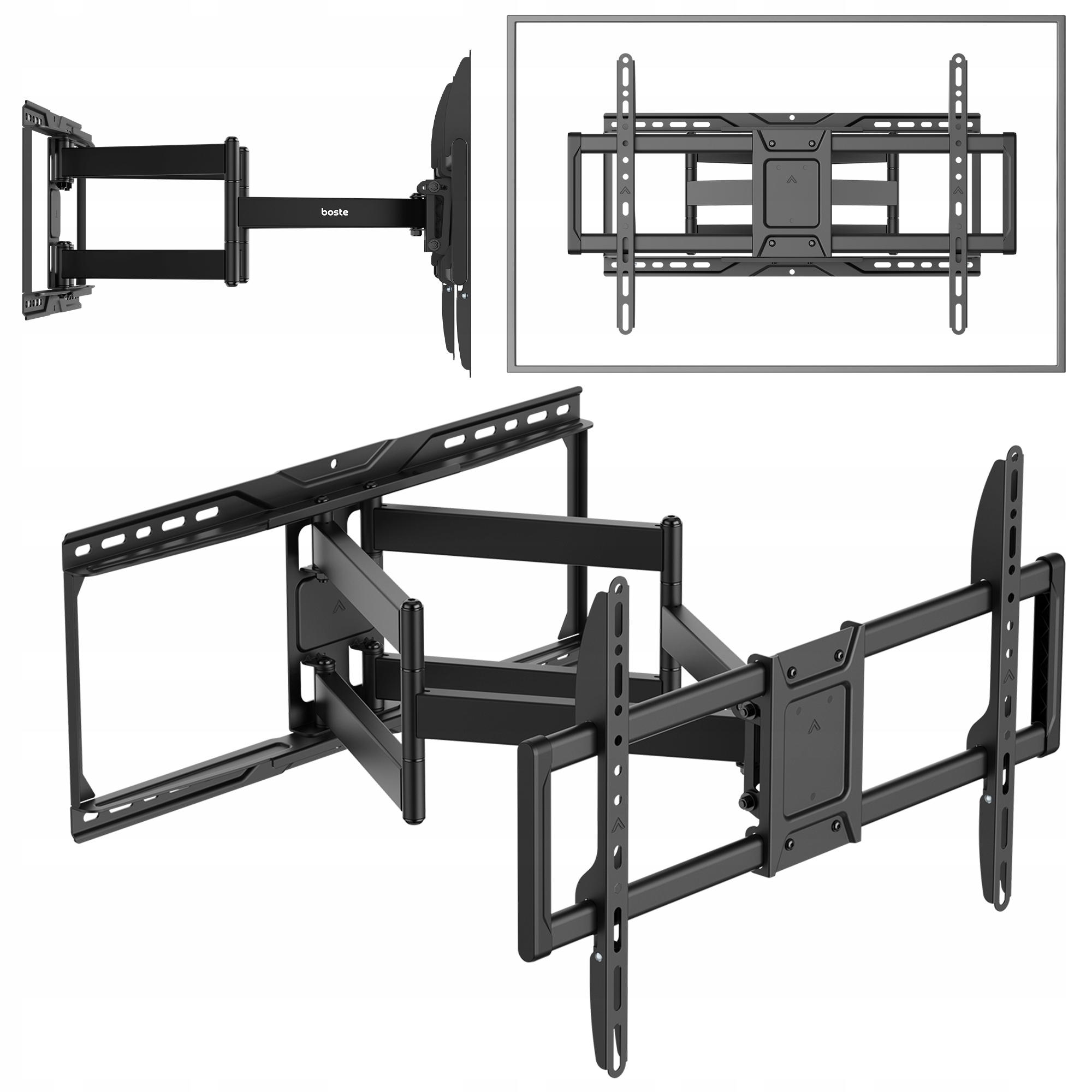 Boste Mocny Uchwyt Ścienny Do Tv Telewozora 37 90'' Wieszak Obrotowy Vesa
