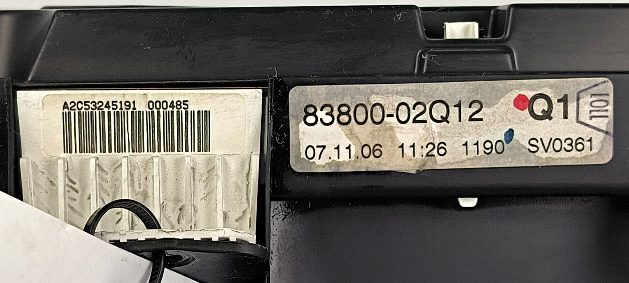 dials clock 83800-02Q12 TOYOTA COROLLA