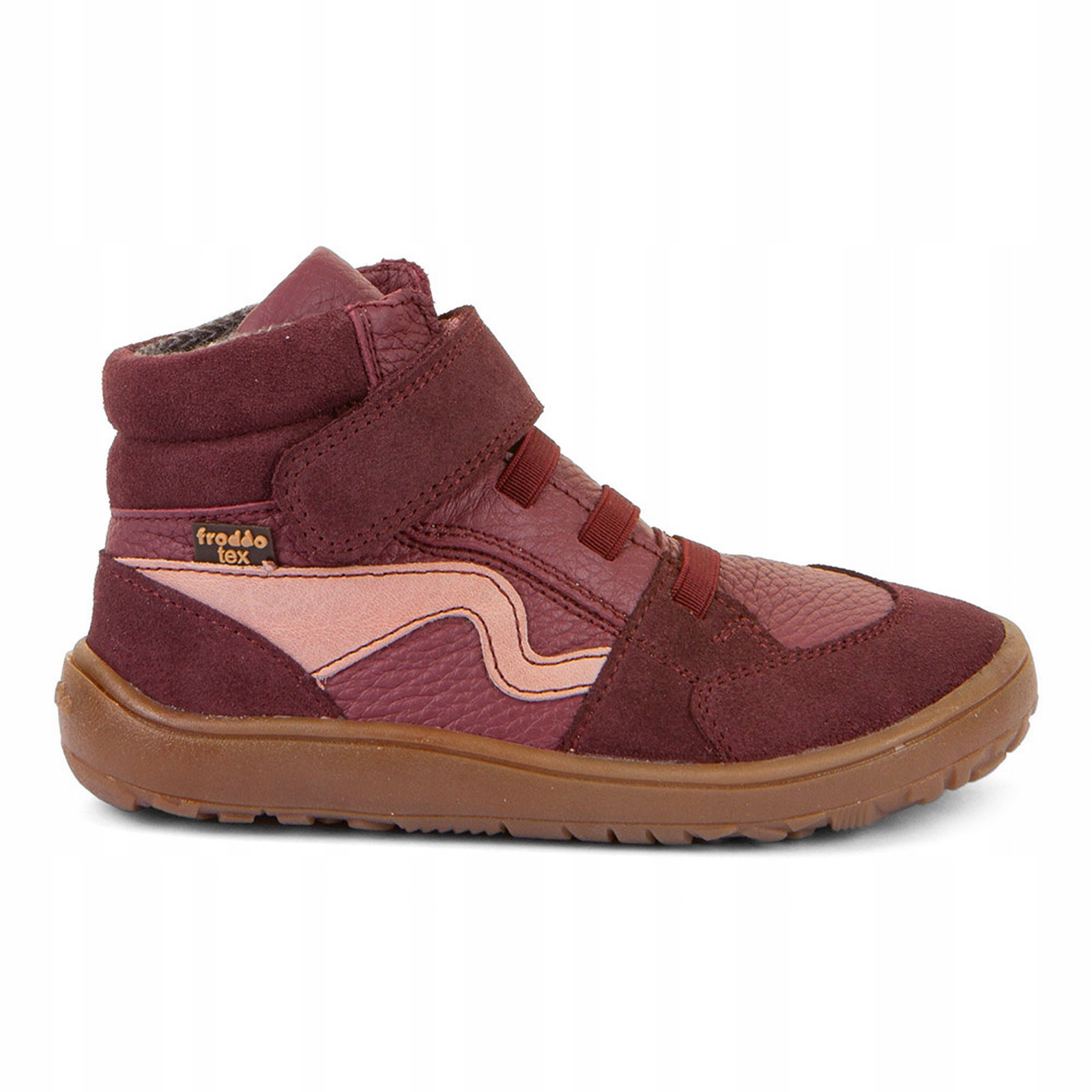 Buty barefoot przejściowe dziecięce na rzepy Froddo Tex Go Bordeaux 27