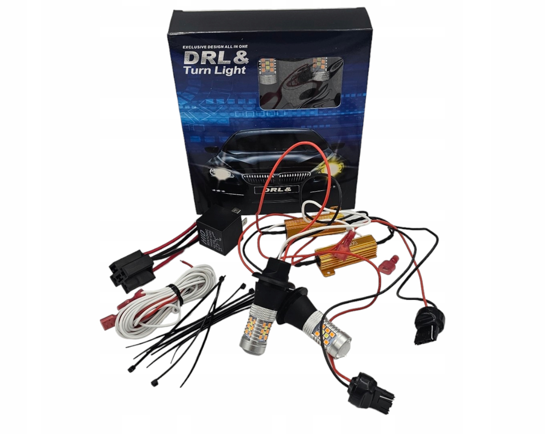 LED DRL KIERUNKOWSKAZY + ŚWIATŁA DZIENNE 360° 2w1 WY21W 7440 ULTRA MOCNE Informacje dodatkowe żarówki w zestawie