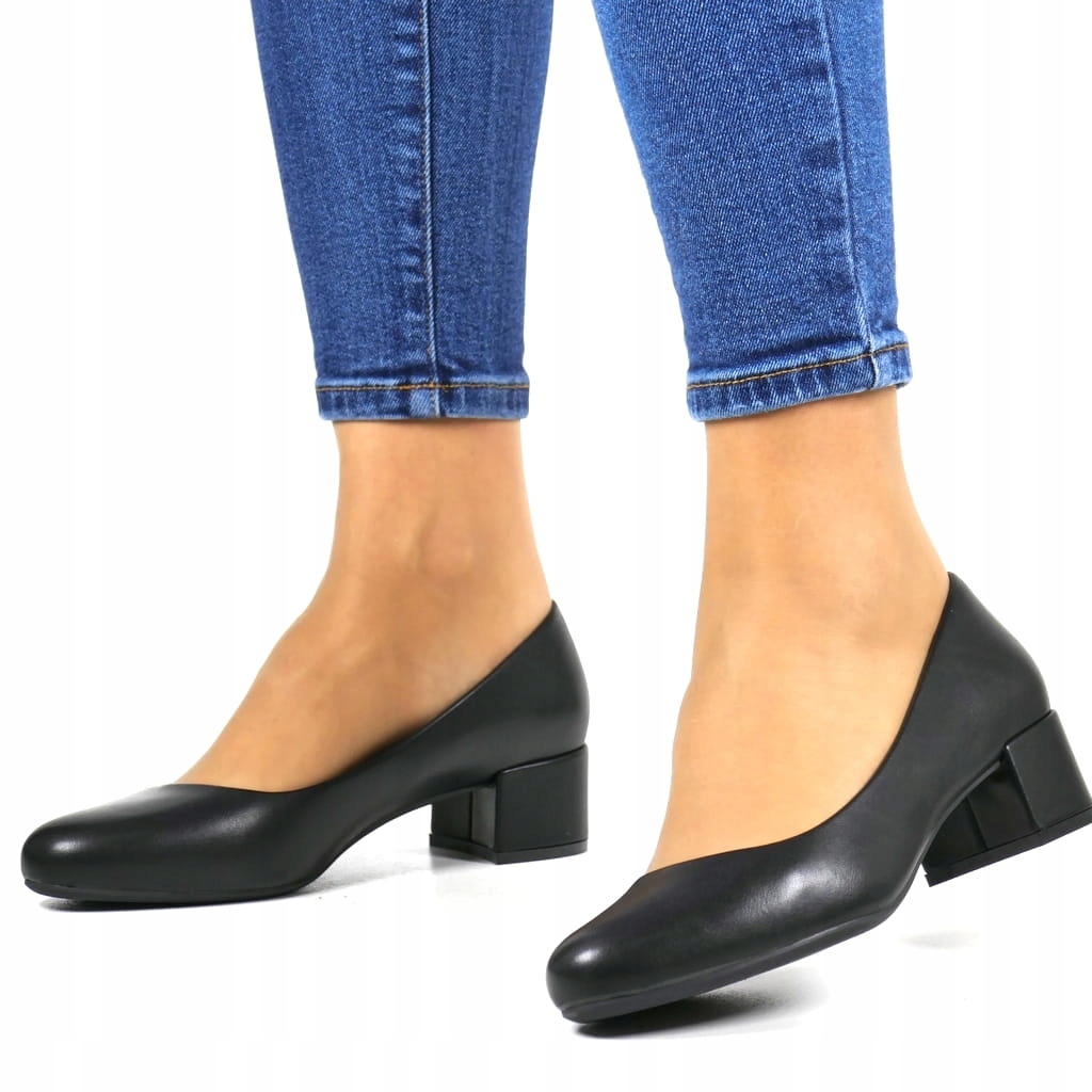 Černé Jemné Balerínky Na Nízkém Podpatku, Pohodlné