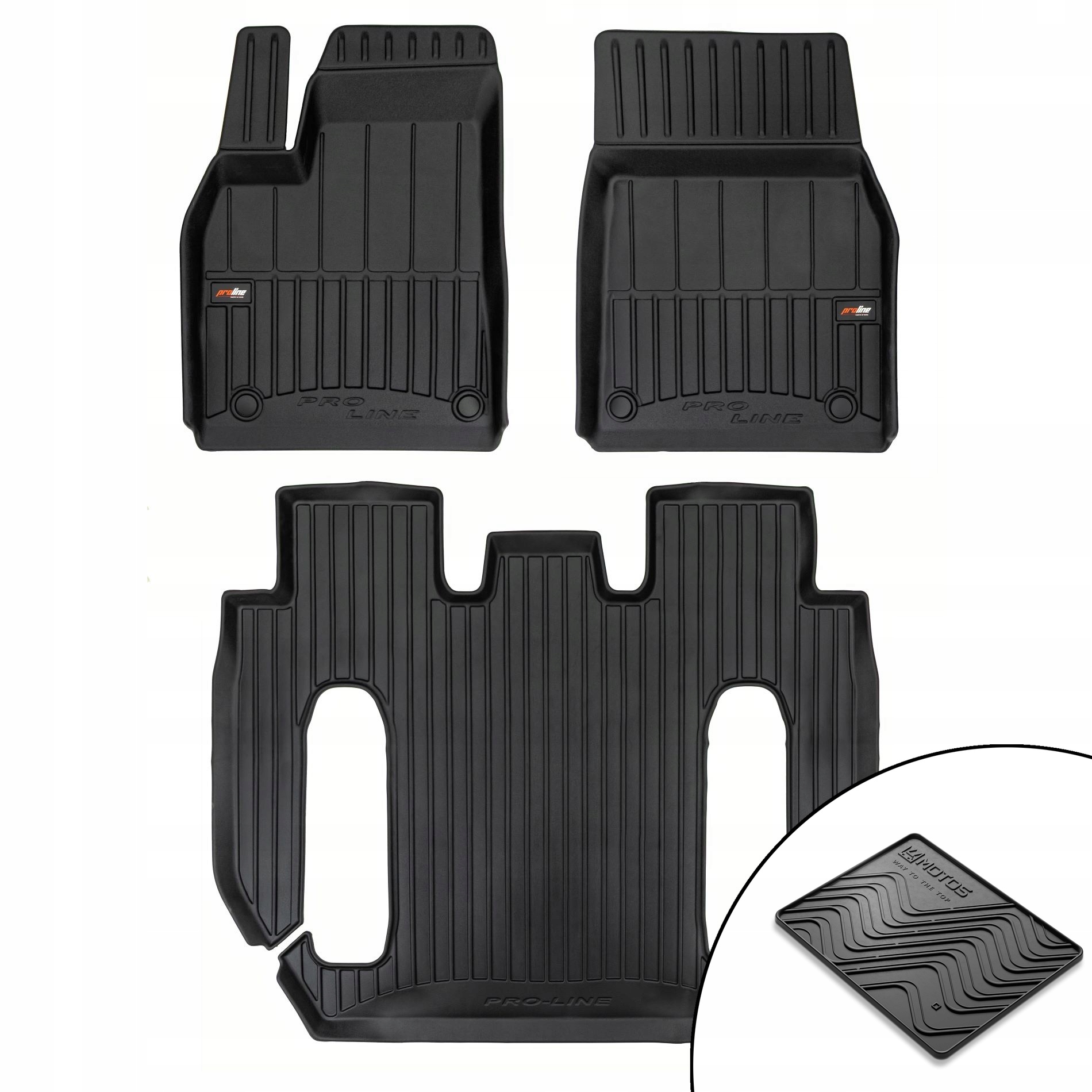 3D gumové rohože Tesla Model X od roku 2022 rohož zdarma