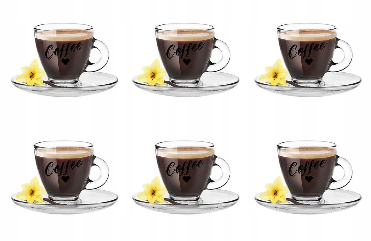 

6x Filiżanki Do Espresso Ze Spodkami, Coffee