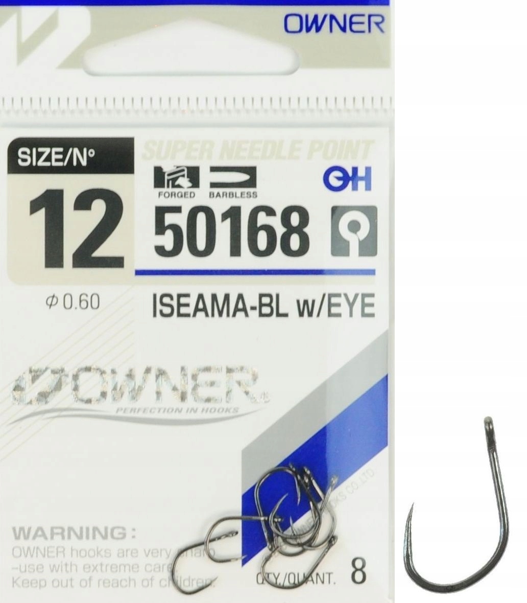Nr 12 Haczyki Owner Iseama-bl 50168 Bezzadziorowe Method Feeder