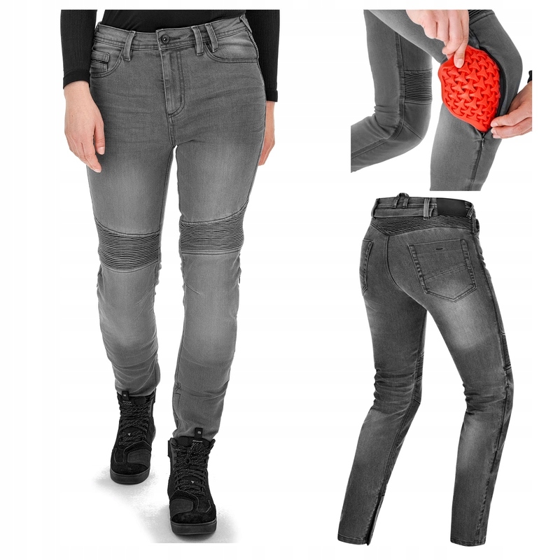 Dámské motocyklové džíny Shima Zenith Lady Grey šedé Bonus